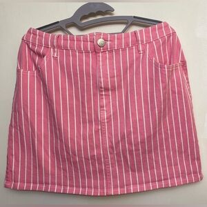 Victor Glemaud for Target Pink and White Striped Mini Skirt Size 16